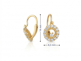 Zlaté detské náušnice DZN2607