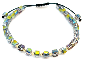 Zlatý šnúrkový náramok ZNS26403