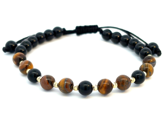 Zlatý šnúrkový náramok ZNS26412