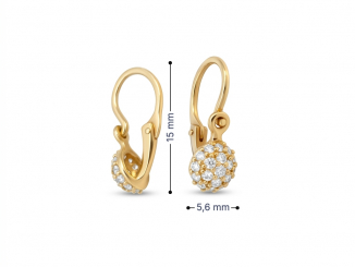 Zlaté detské náušnice DZN2605