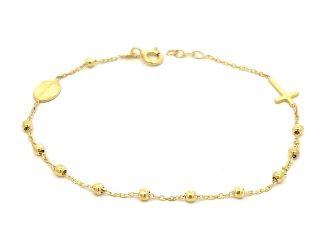 Zlatý náramok ruženec ZN24312