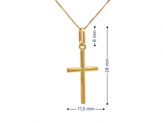 Zlatý prívesok Krížik PRI25805