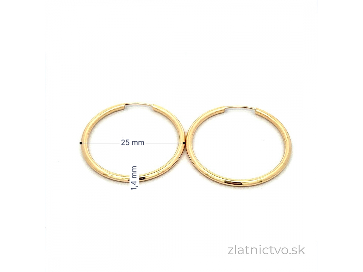 Zlaté náušnice Kruhy DOP241202