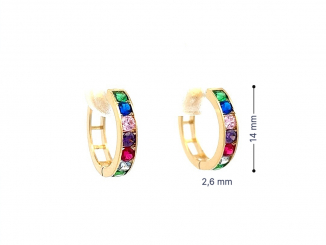 Zlaté náušnice Kruhy DOP241233