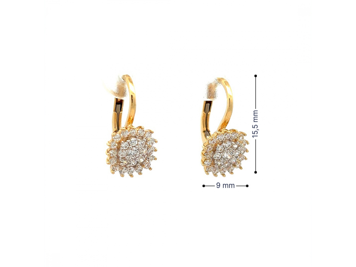 Zlaté náušnice NUP250102