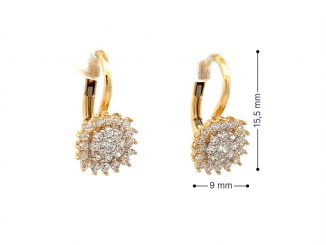 Zlaté náušnice NUP250102