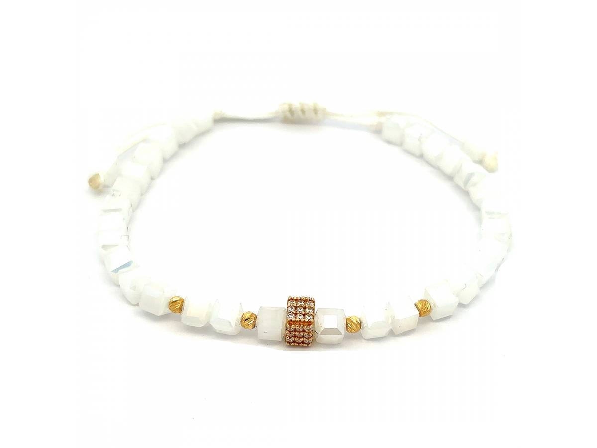 Zlatý šnúrkový náramok ZNS25601