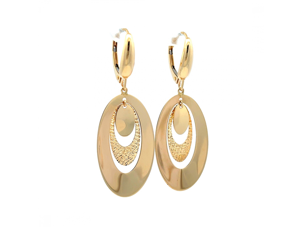 Zlaté visiace náušnice VZN25801