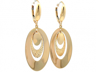 Zlaté visiace náušnice VZN25801