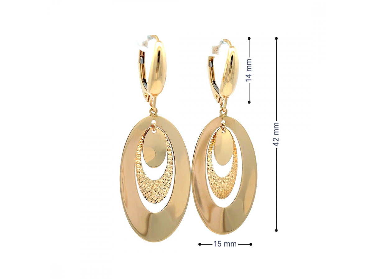Zlaté visiace náušnice VZN25801