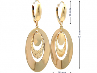 Zlaté visiace náušnice VZN25801