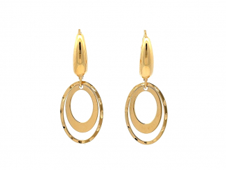 Zlaté visiace náušnice VZN25804