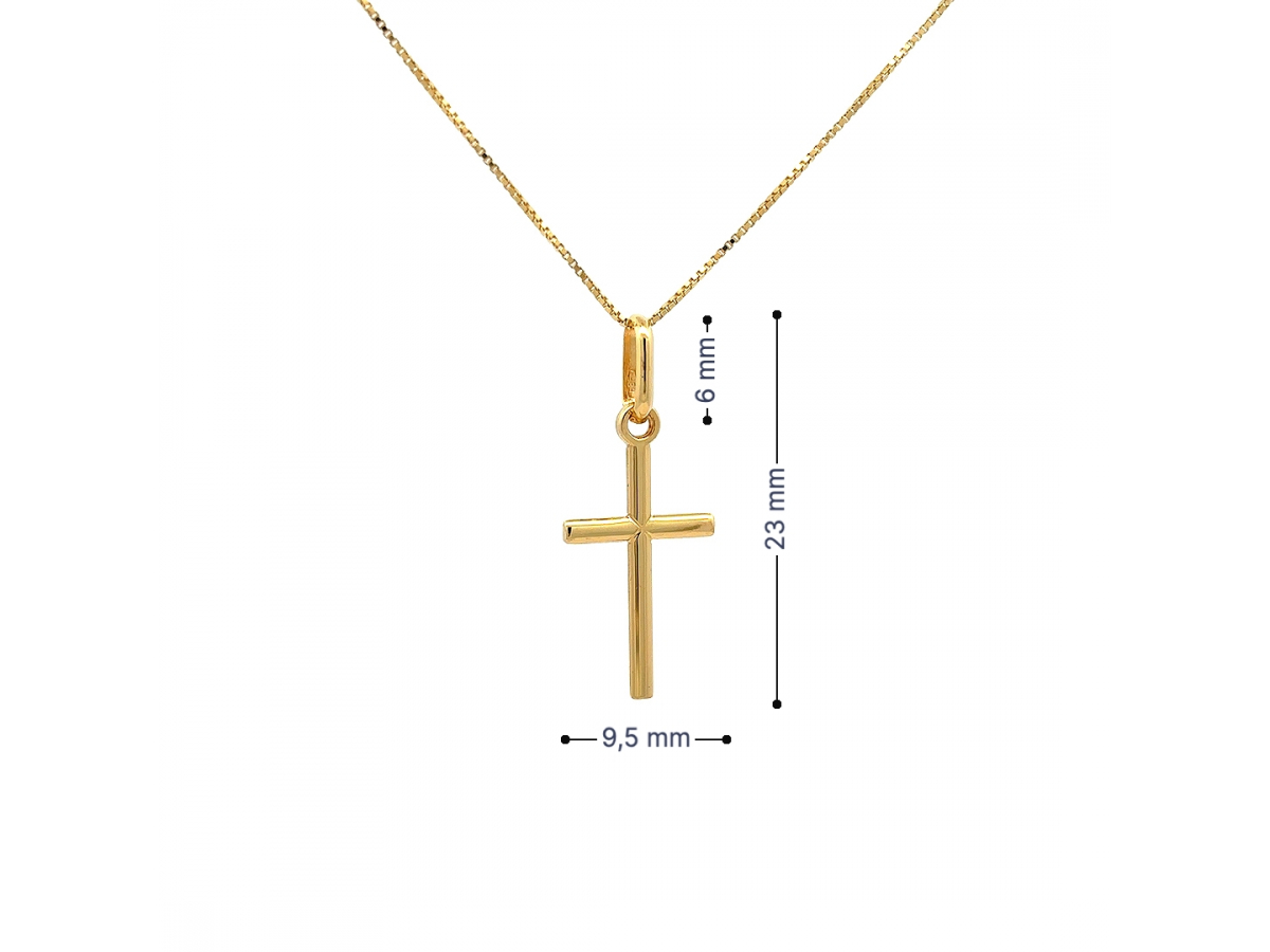 Zlatý prívesok Krížik PRI25806
