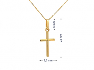Zlatý prívesok Krížik PRI25806