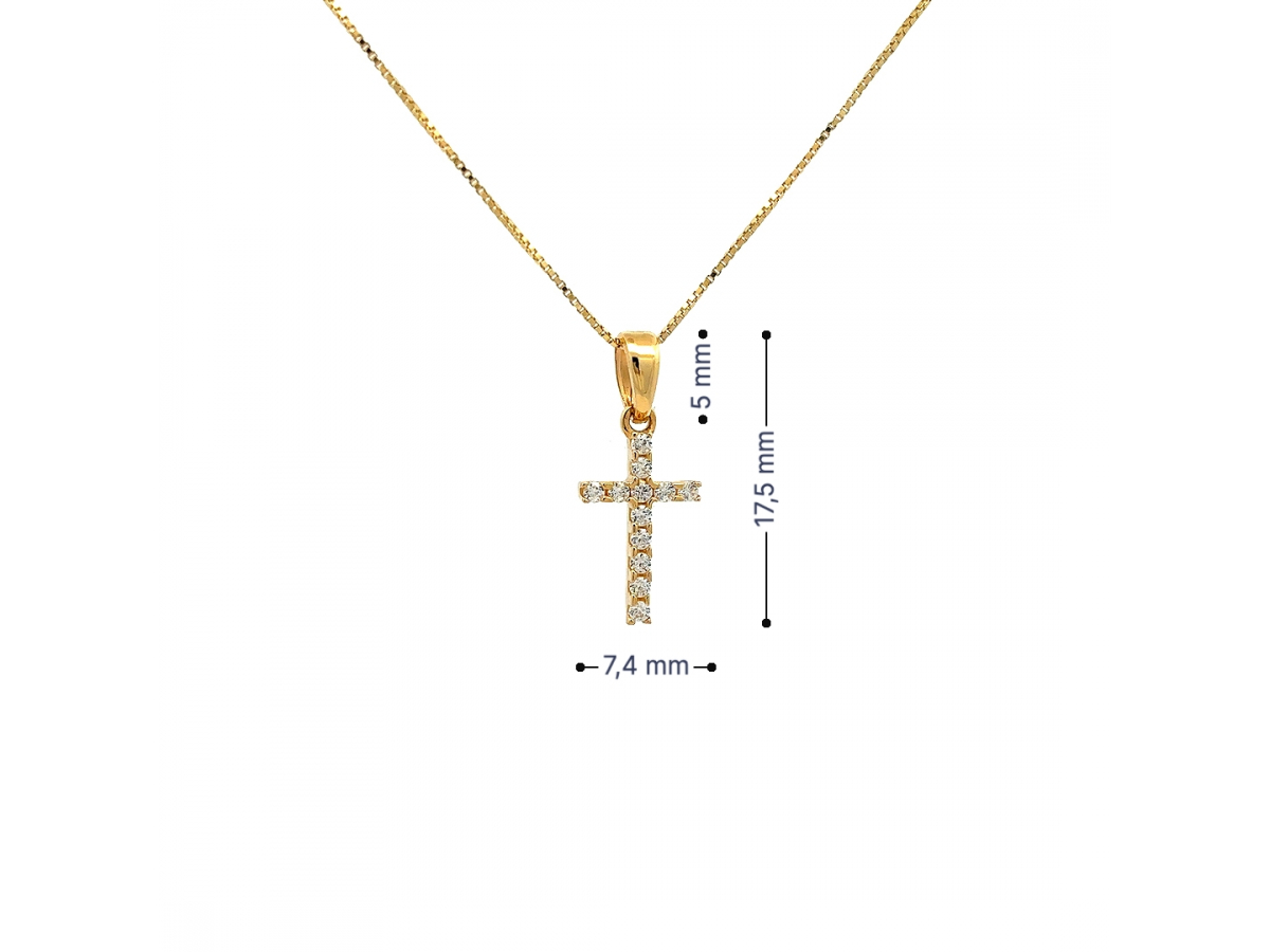 Zlatý prívesok Krížik PRI25814