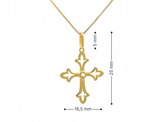 Zlatý prívesok Krížik PRI25816