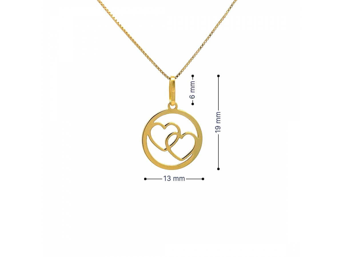 Zlatý prívesok srdce PRI25817