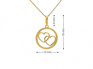 Zlatý prívesok srdce PRI25817