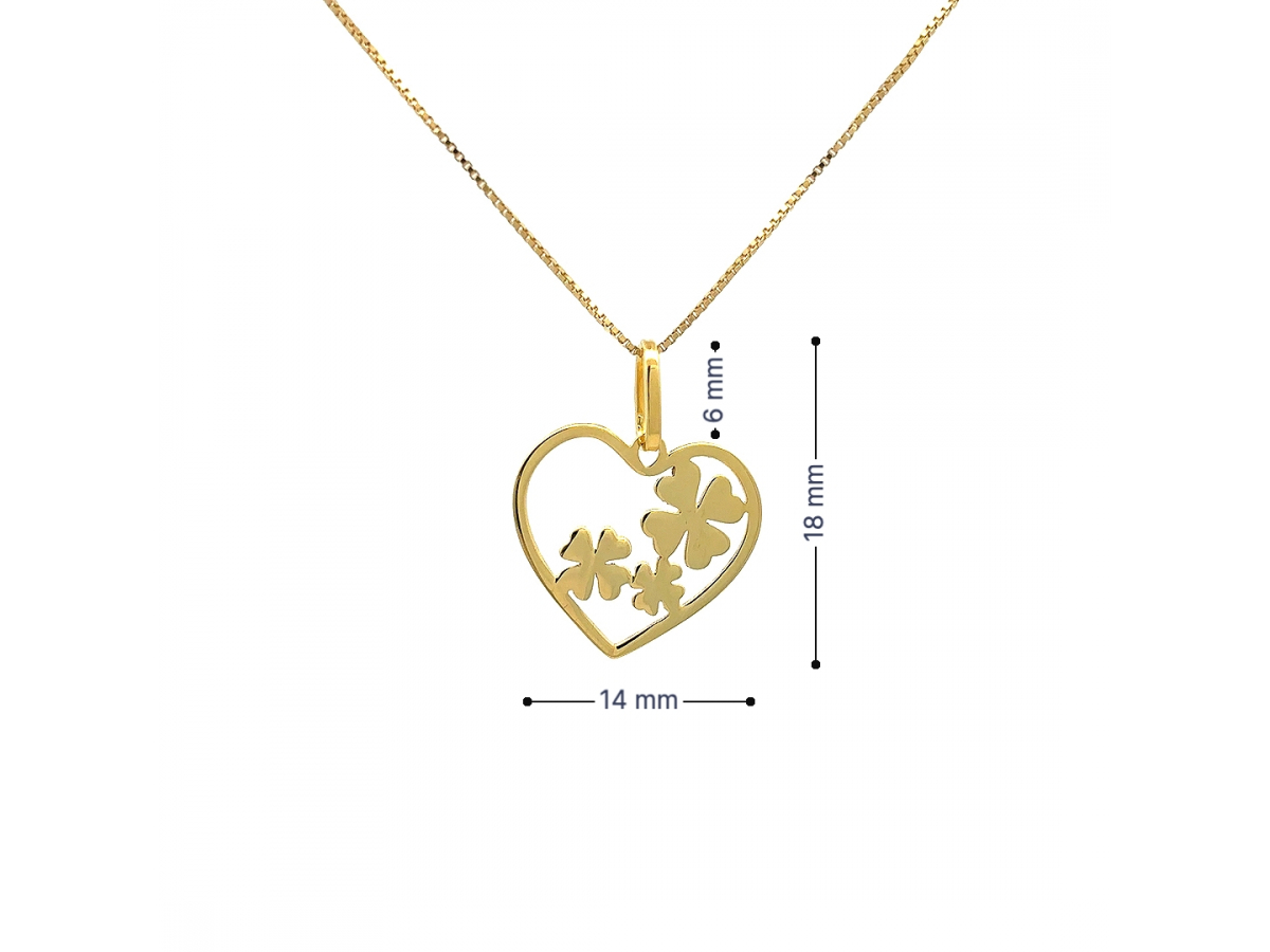 Zlatý prívesok srdce PRI25820
