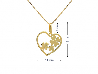 Zlatý prívesok srdce PRI25820
