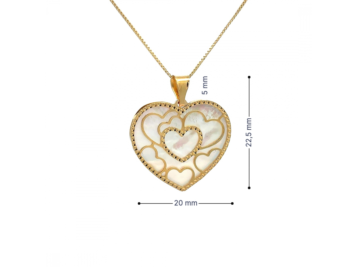Zlatý prívesok srdce PRI25827