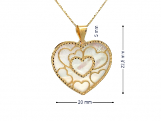 Zlatý prívesok srdce PRI25827