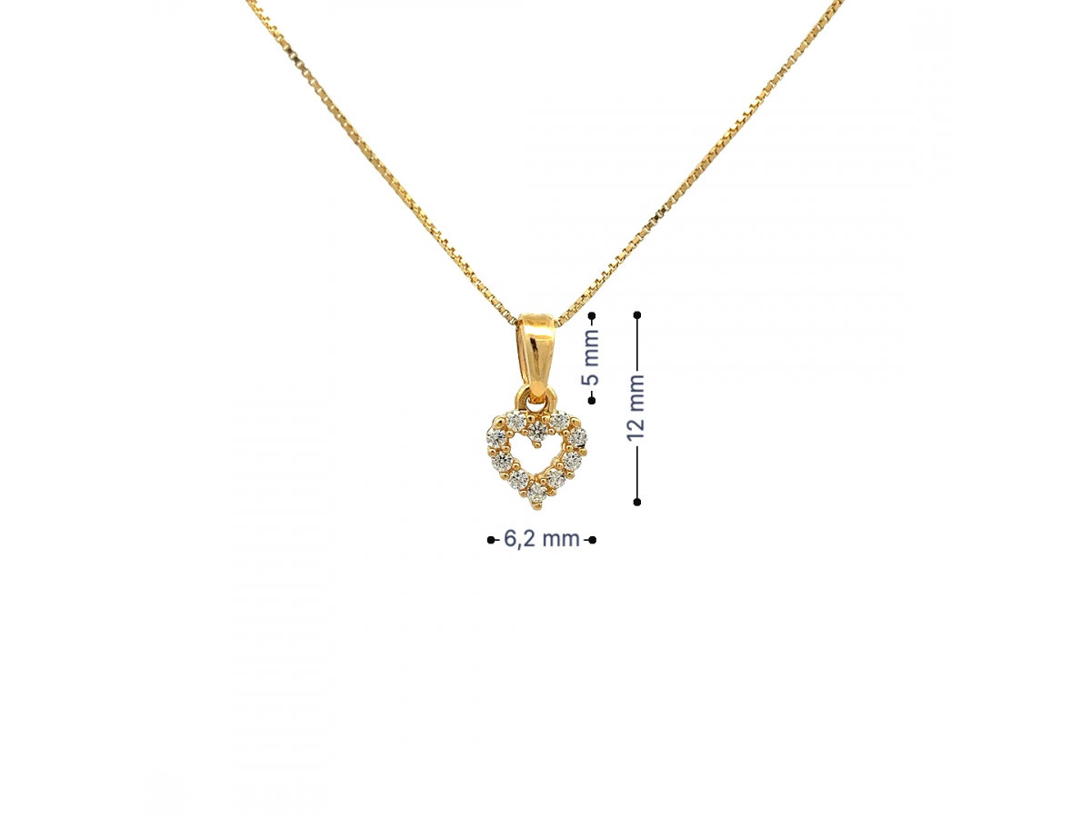 Zlatý prívesok srdce PRI25832