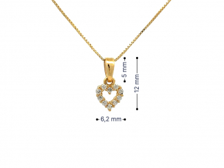 Zlatý prívesok srdce PRI25832