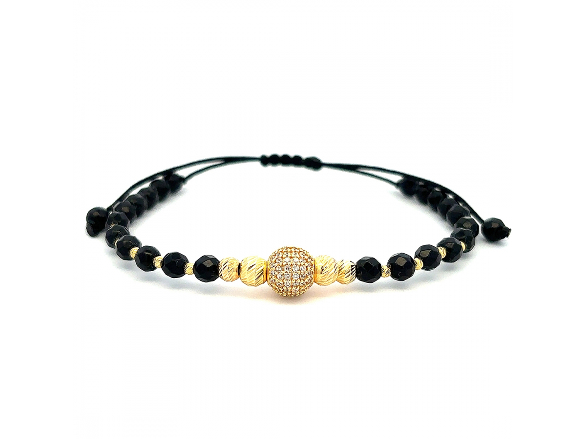 Zlatý šnúrkový náramok ZNS25906