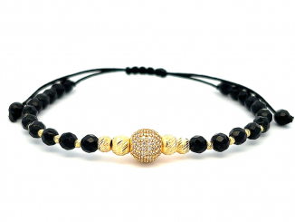 Zlatý šnúrkový náramok ZNS25906