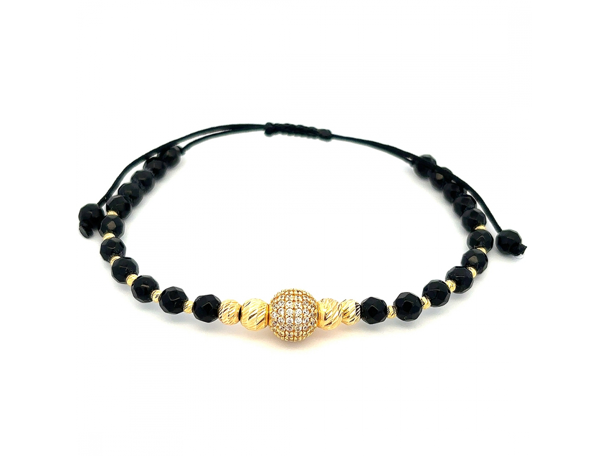 Zlatý šnúrkový náramok ZNS25906