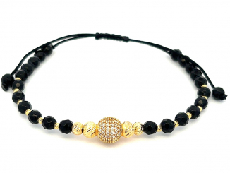 Zlatý šnúrkový náramok ZNS25906