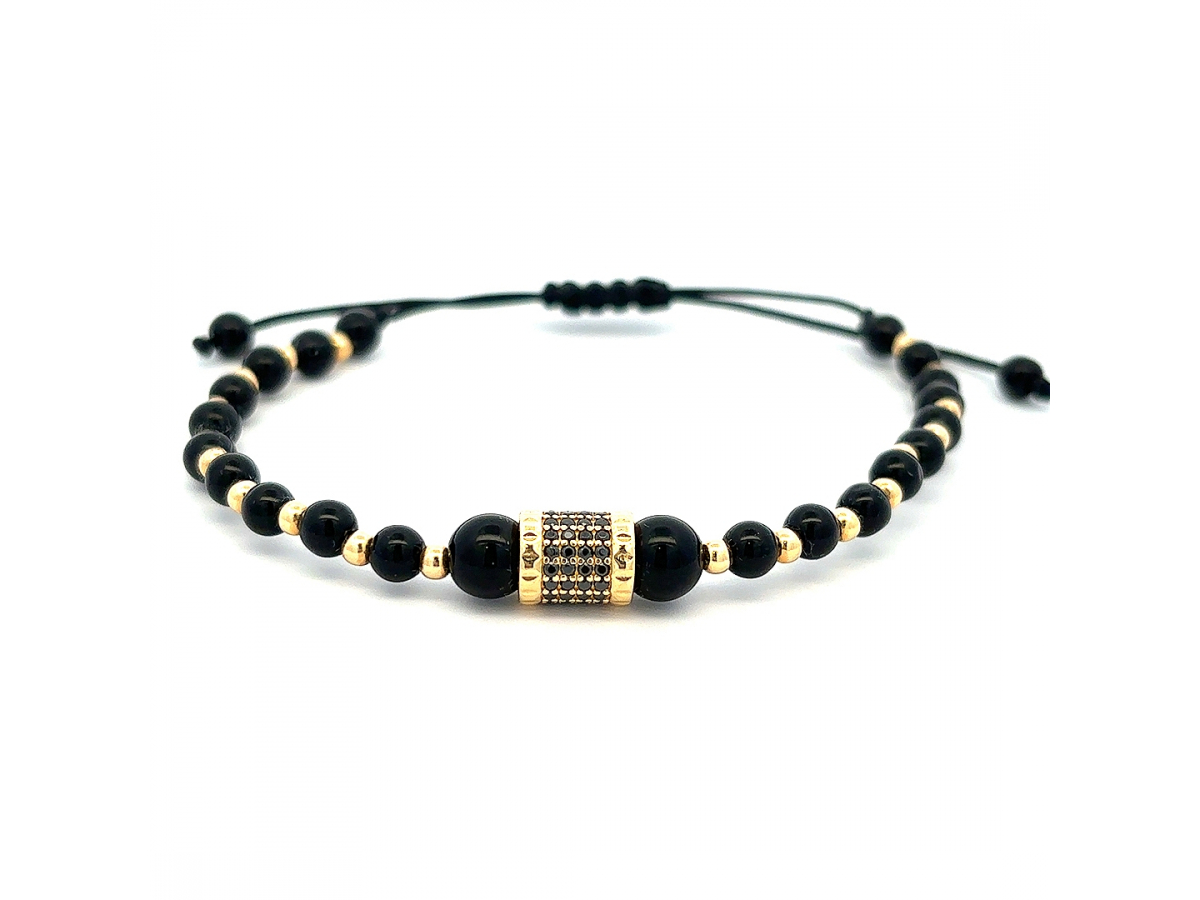 Zlatý šnúrkový náramok ZNS25909