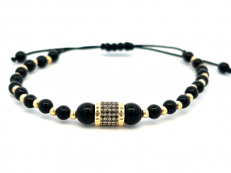 Zlatý šnúrkový náramok ZNS25909