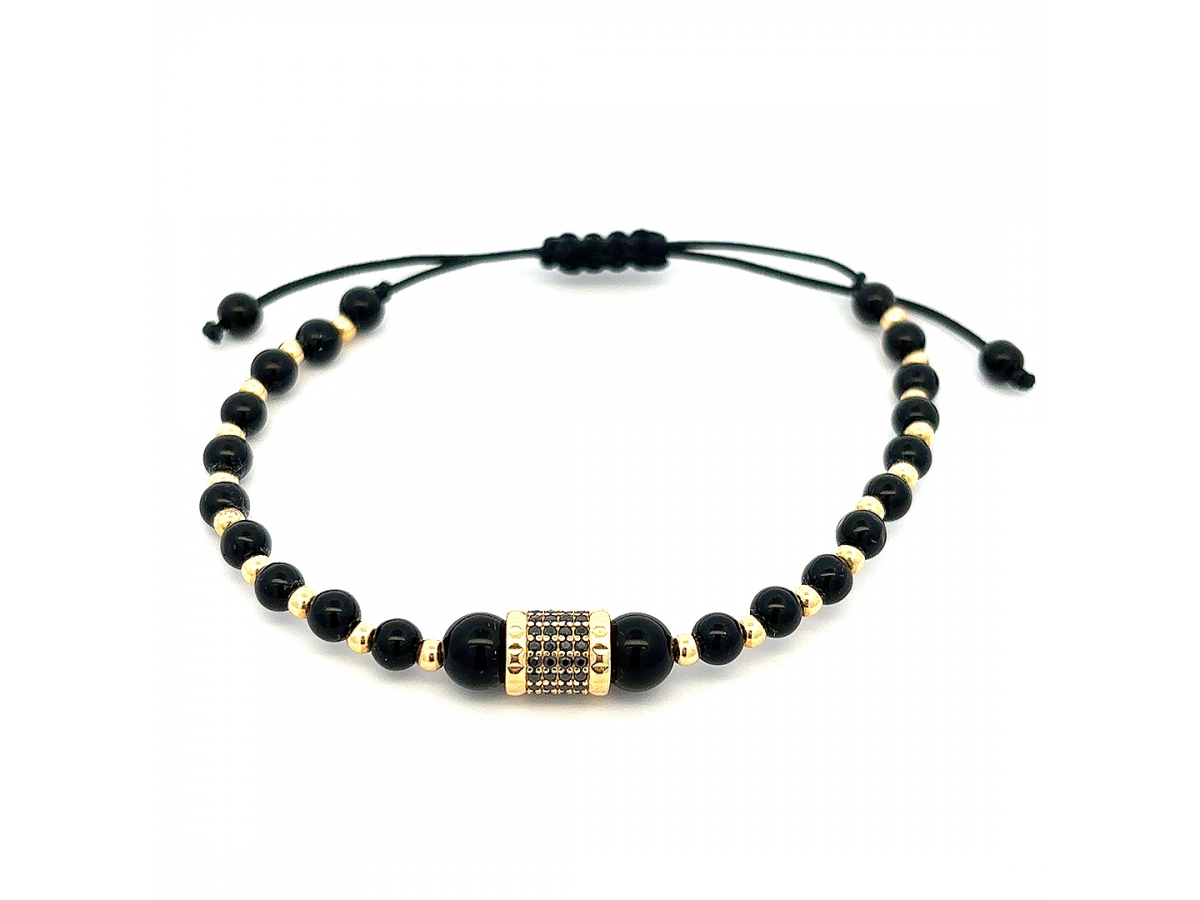 Zlatý šnúrkový náramok ZNS25909