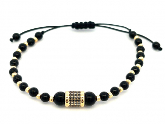 Zlatý šnúrkový náramok ZNS25909