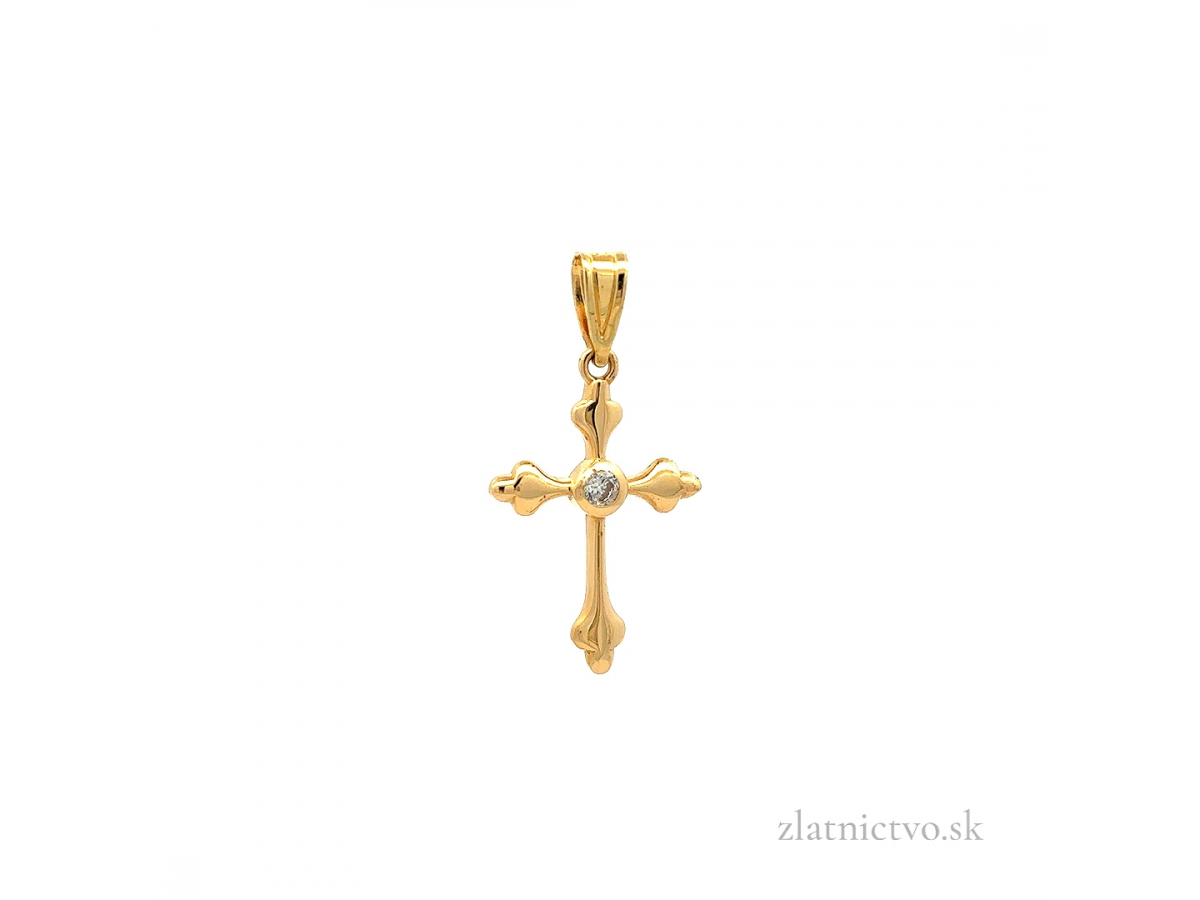 Zlatý prívesok Krížik PRI25909