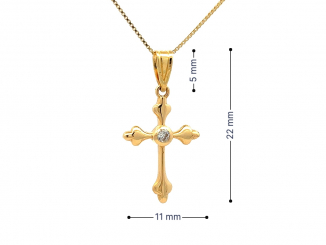 Zlatý prívesok Krížik PRI25909