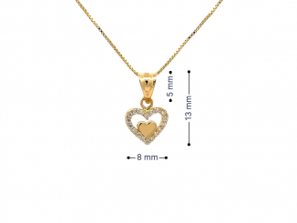 Zlatý prívesok srdce PRI25924