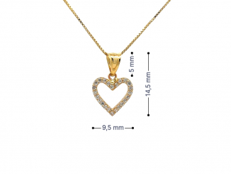 Zlatý prívesok srdce PRI25925