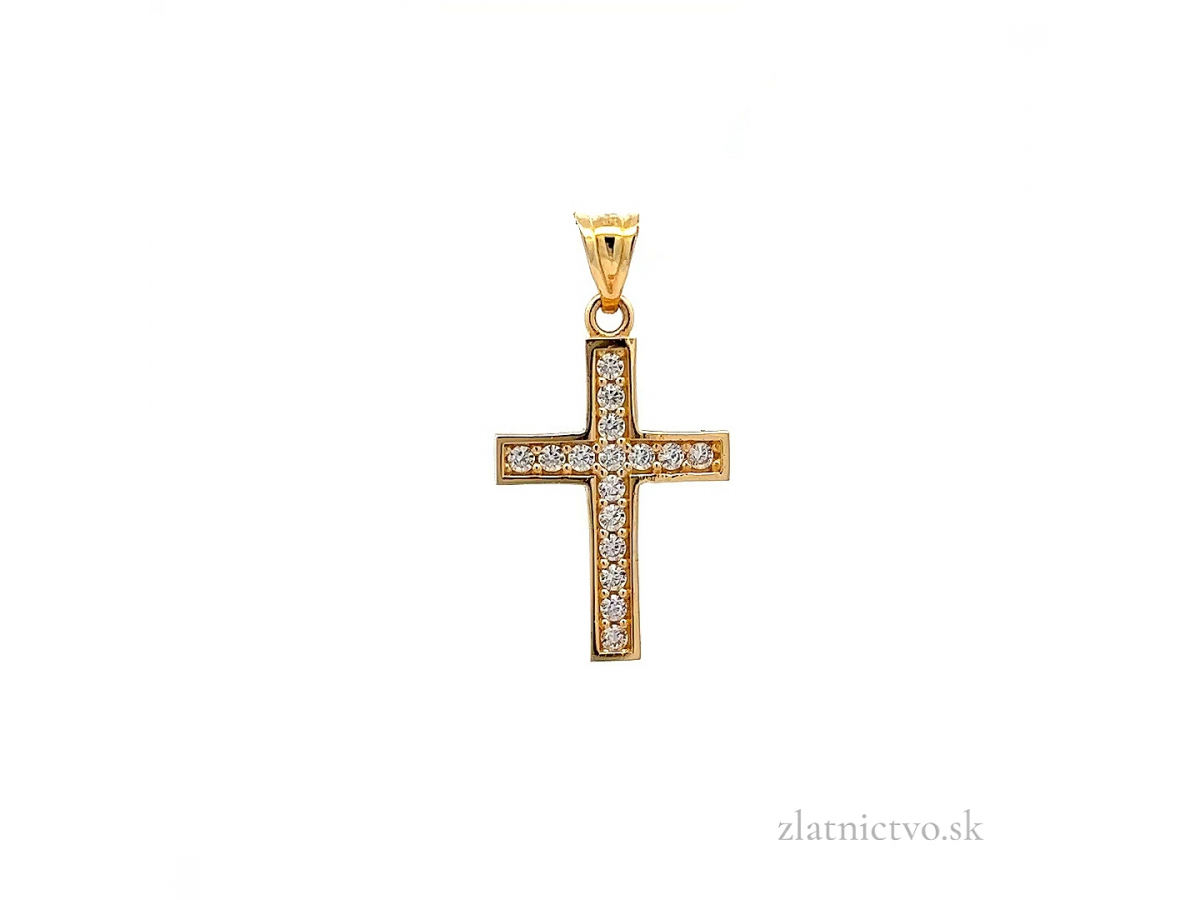 Zlatý prívesok Krížik PRI25102