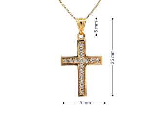 Zlatý prívesok Krížik PRI25102