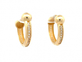 Zlaté náušnice kruhy KRU25104