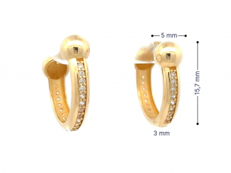 Zlaté náušnice kruhy KRU25104