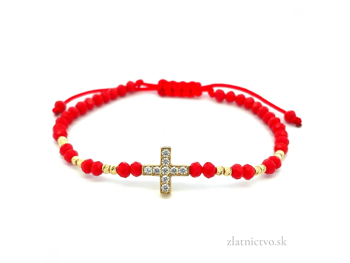 Zlatý šnúrkový náramok ZNS25105