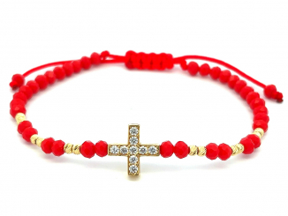 Zlatý šnúrkový náramok ZNS25105