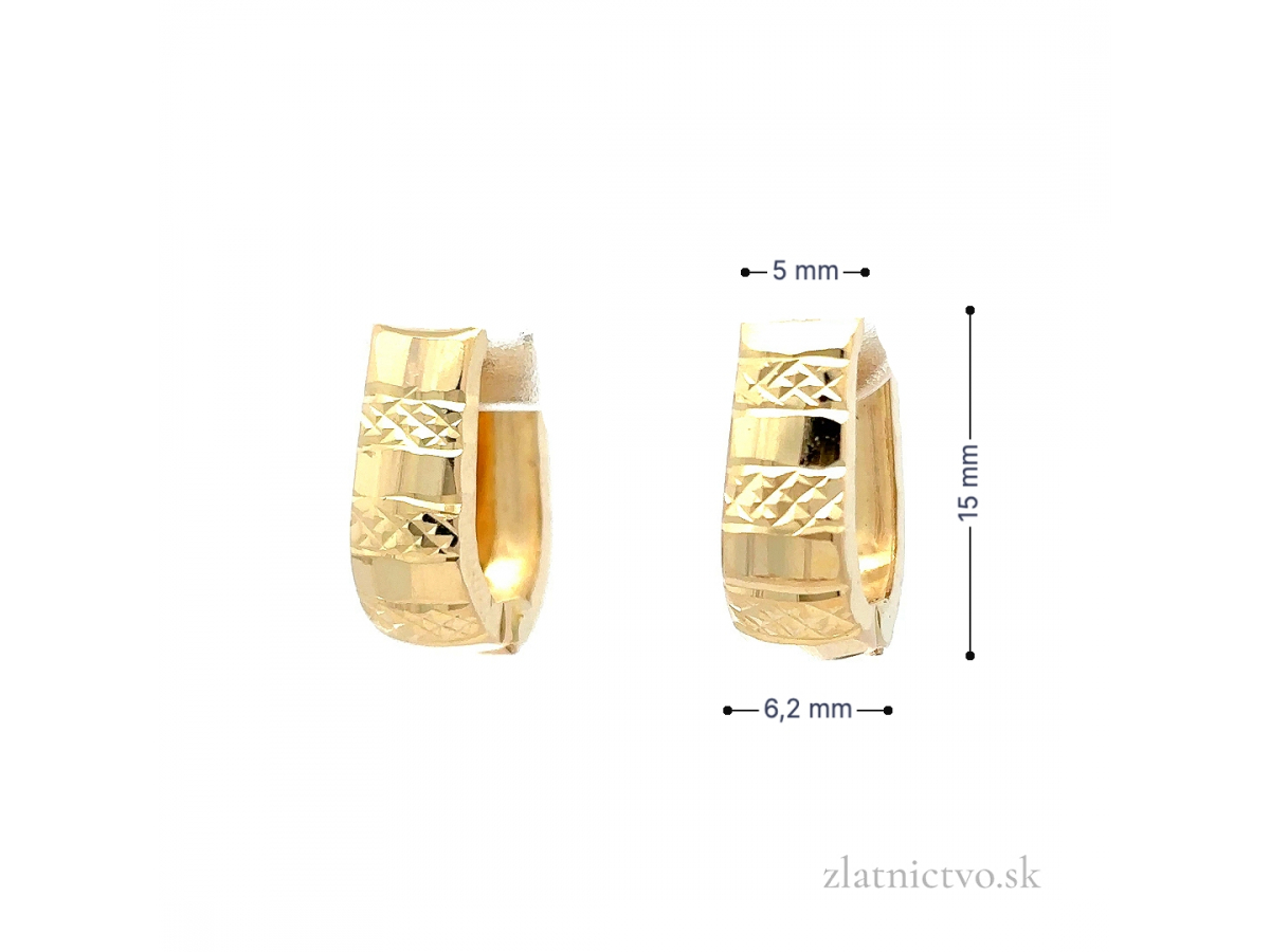 Zlaté náušnice DOP25104