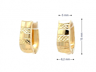 Zlaté náušnice DOP25104