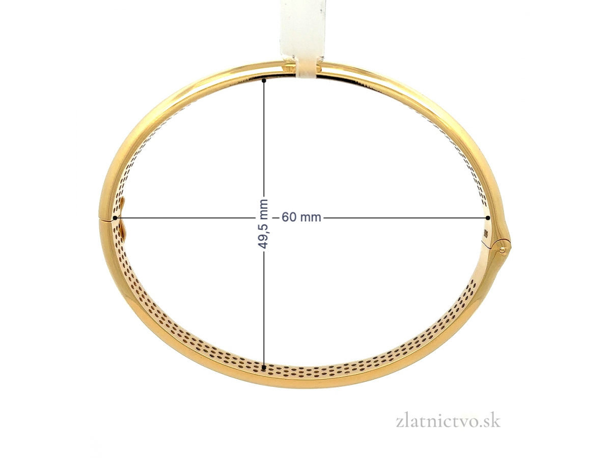 Obrúčový zlatý náramok OZN251002
