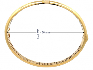 Obrúčový zlatý náramok OZN251002